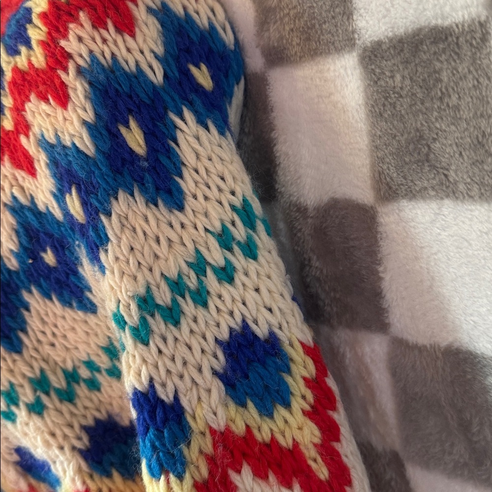 Liz Claiborne Women’s 100% Wool Crew Neck Long Sleeve Festive Sweater Size XL - Picture 6 of 12